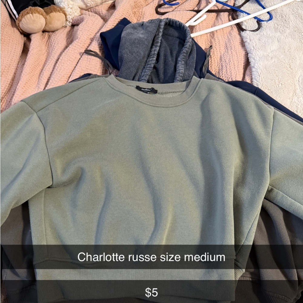 Charlotte Russe Olive Green Sweatshirt
